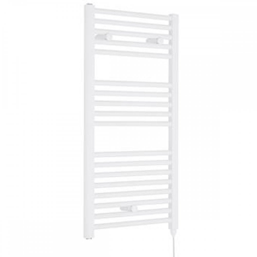 Nuie 920x480mm White 500W Electric Ladder Heated Towel Rail MTY157