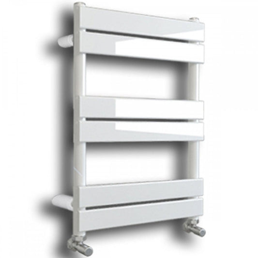 Polished chrome heated towel rail with bars