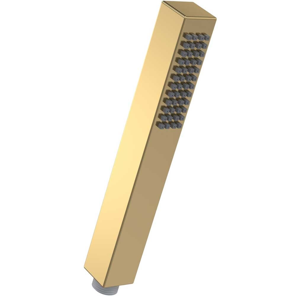 Nuie Brushed Brass Minimalist Square Shower Handset - HO810