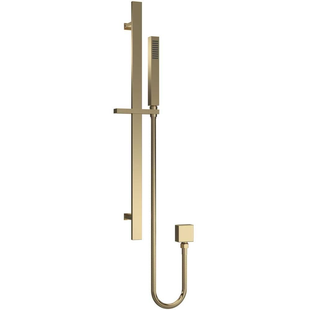 Nuie Arvan Brushed Brass Rectangular Slider Rail Shower Kit - A8167