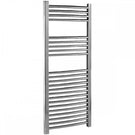 Chrome wall-mounted heated towel rail radiator