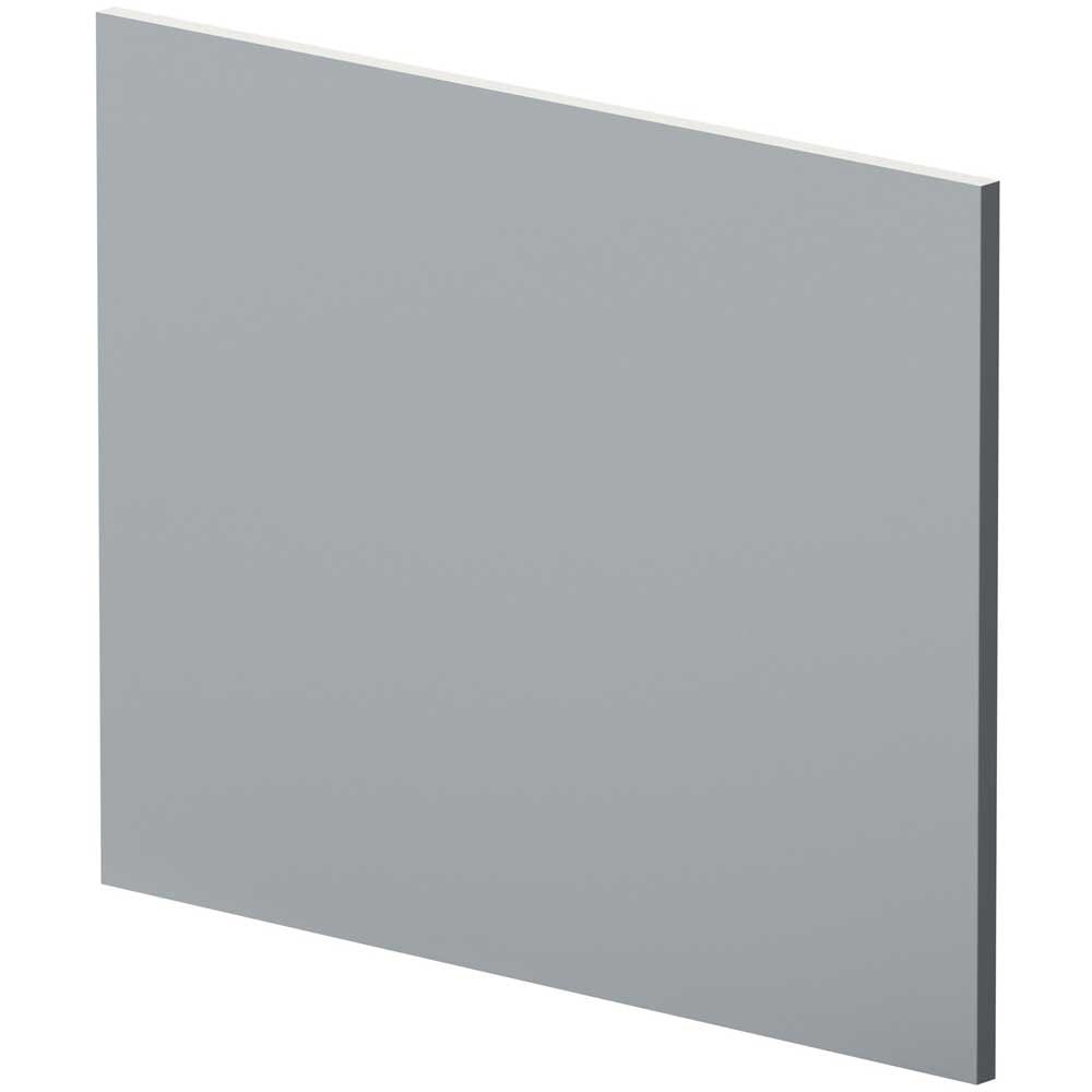 Nuie Blocks Satin Grey 700mm Square Shower Bath End Panel - MOF279