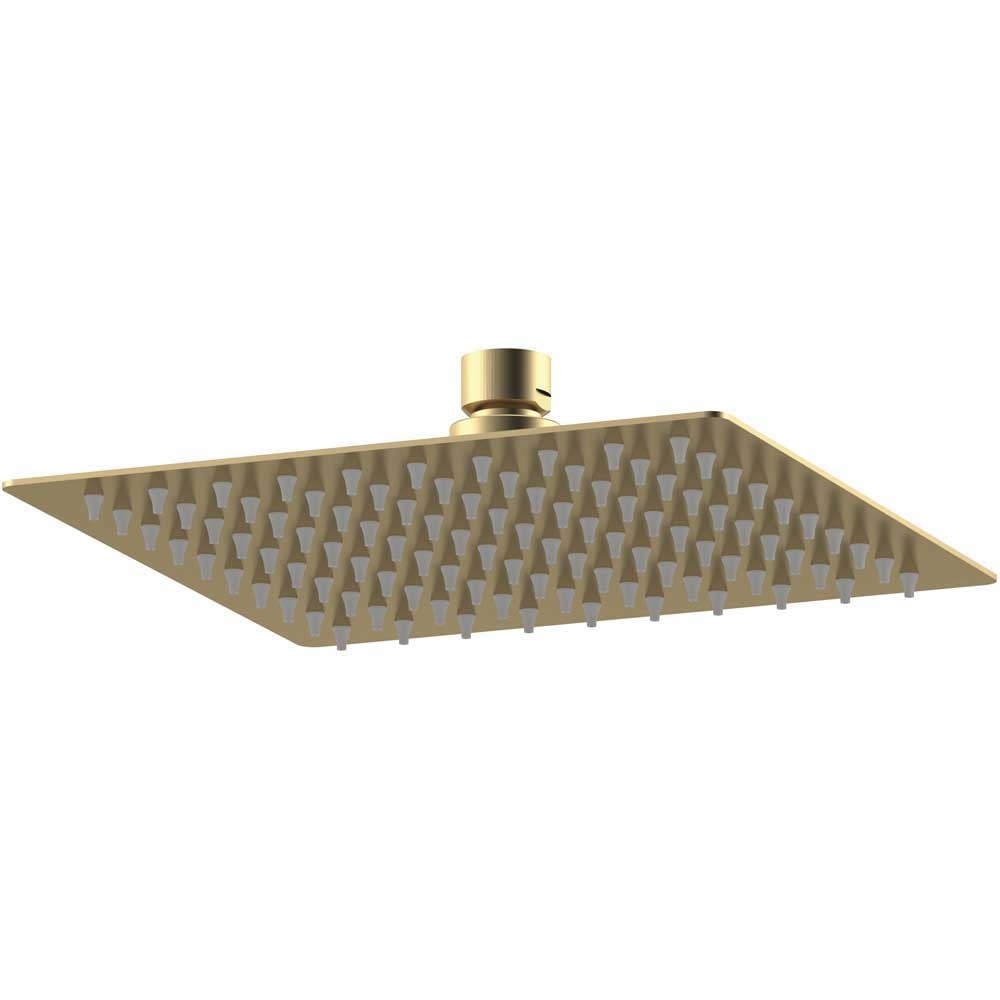 Nuie Brushed Brass Square Fixed Shower Head 200x200mm - A8088