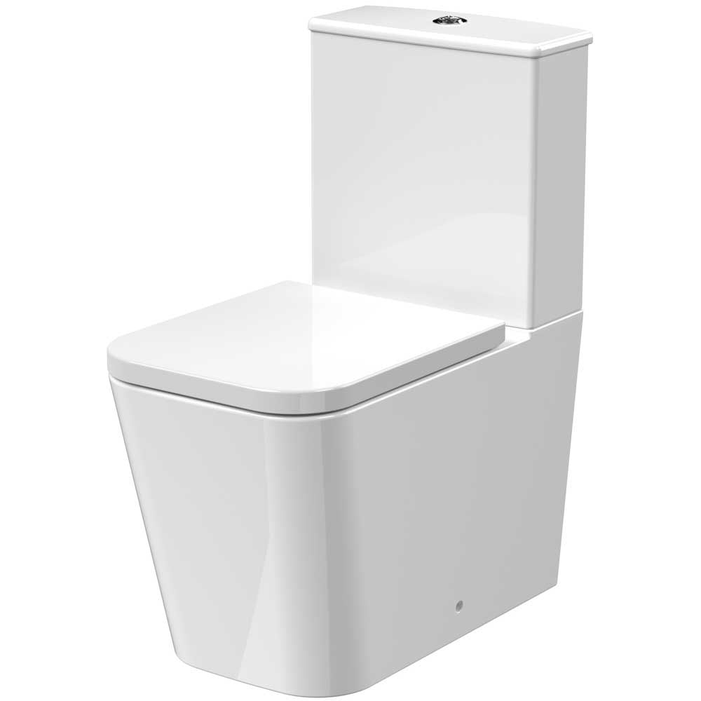 Nuie Ava White Close Coupled Toilet Pan, Cistern & Soft Close Seat - NCG550