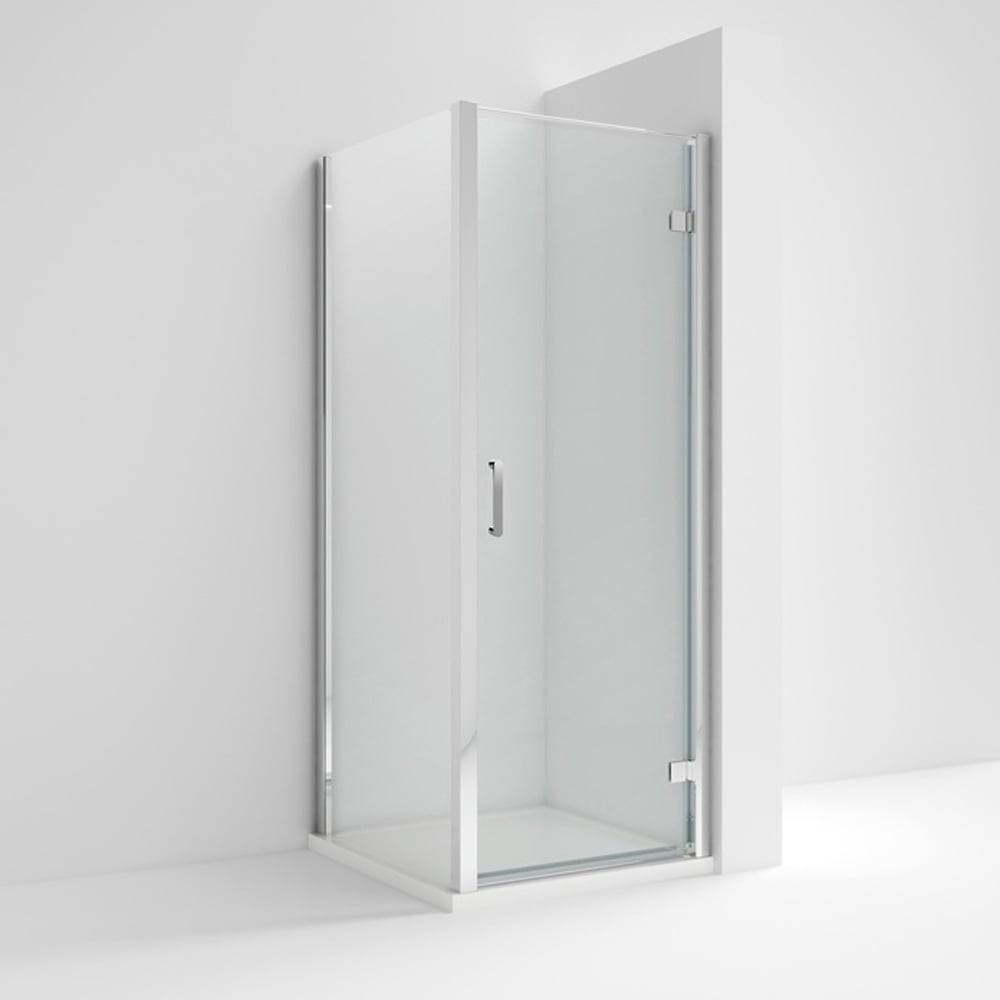 Nuie Pacific Hinged Shower Door With Handle 900mm - AQHD90H3