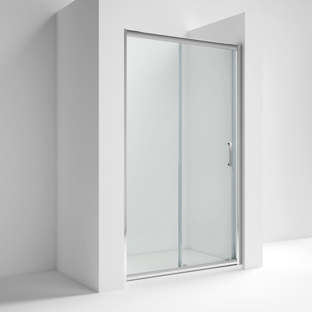 Nuie Pacific Sliding Shower Door With Handle 1200mm - AQSL12H3