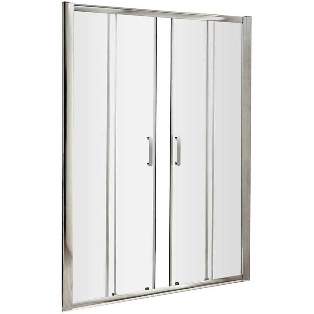 Nuie Pacific Double Sliding Shower Door With Handle 1700mm - AQSLD17H3