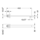 nuie-matt-black-small-rectangular-wall-mounted-shower-arm---arm413-