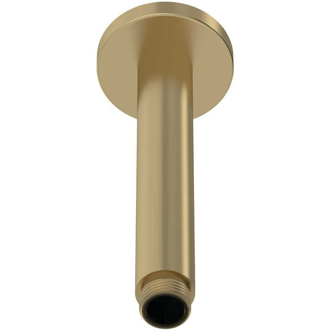 Nuie Brushed Brass Round Ceiling Mounted Shower Arm 150mm - ARM815