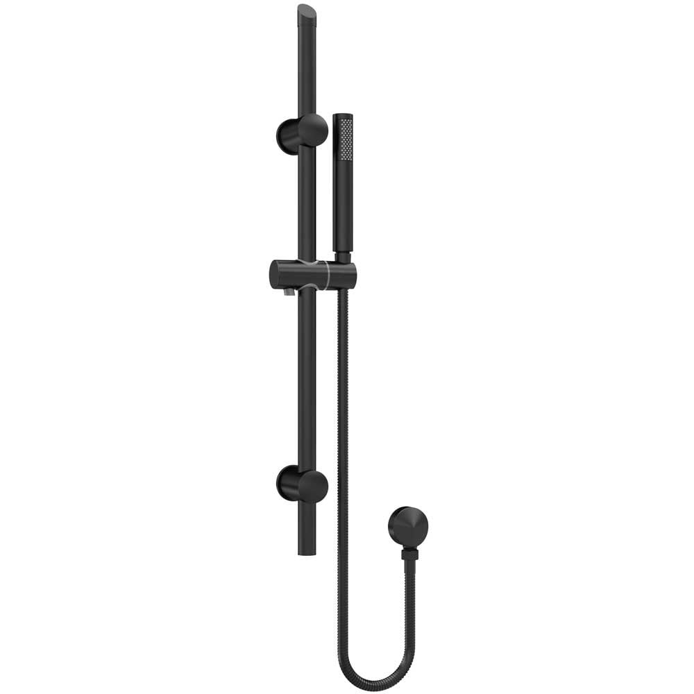 Nuie Arvan Matt Black Round Slider Rail Shower Kit - STY442