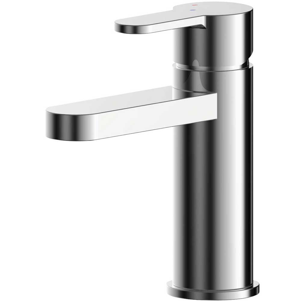 Nuie Arvan Eco Chrome Mono Basin Mixer With Push Button Waste - ARV305EC