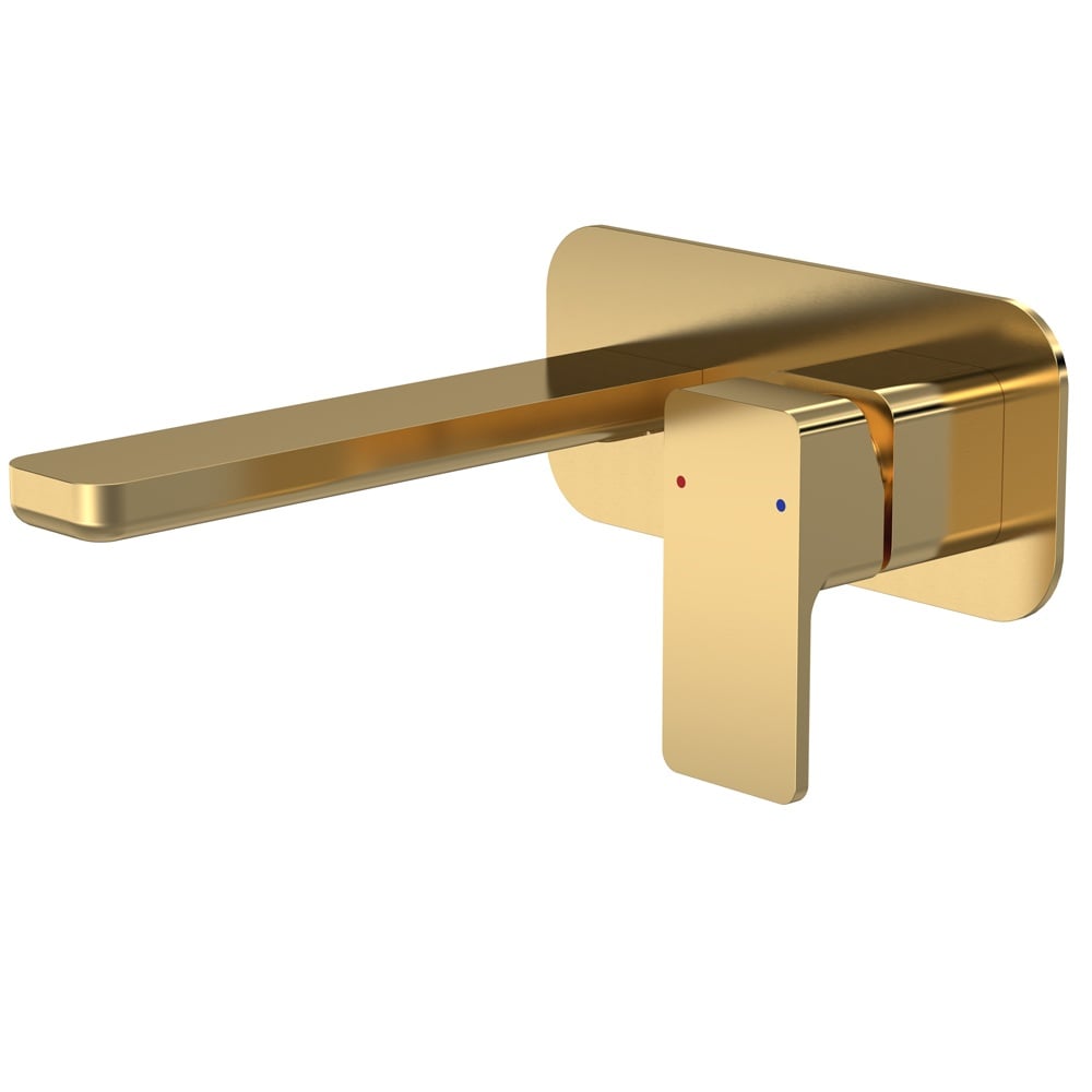 Nuie Windon Wall Mounted 2 Tap Hole Basin Mixer With Plate- WIN828