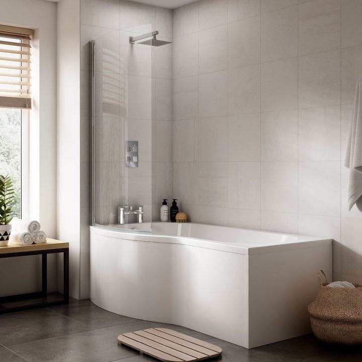 nuie-white-acrylic-b-shaped-shower-bath-end-panel-750mm---wbb201-
