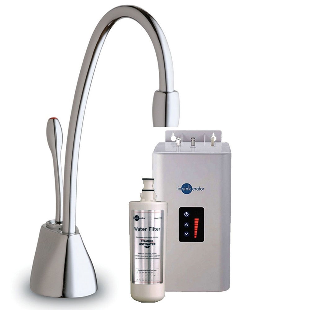 Insinkerator Chrome Boiling Hot Kitchen Sink Kettle Tap & Neo Tank GN1100C (P)