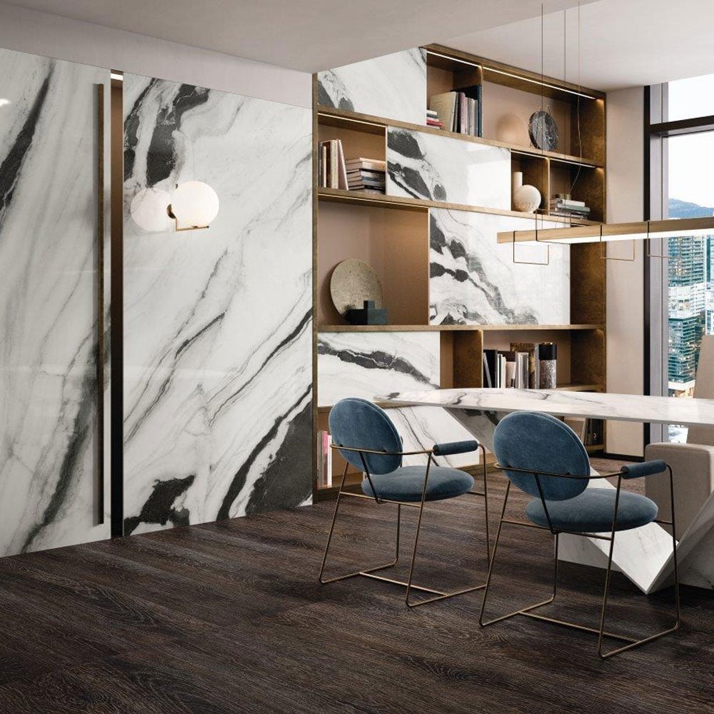 RAK Panda Marble White 600x1200mm Porcelain Tiles (2 Tiles 1.44m²)
