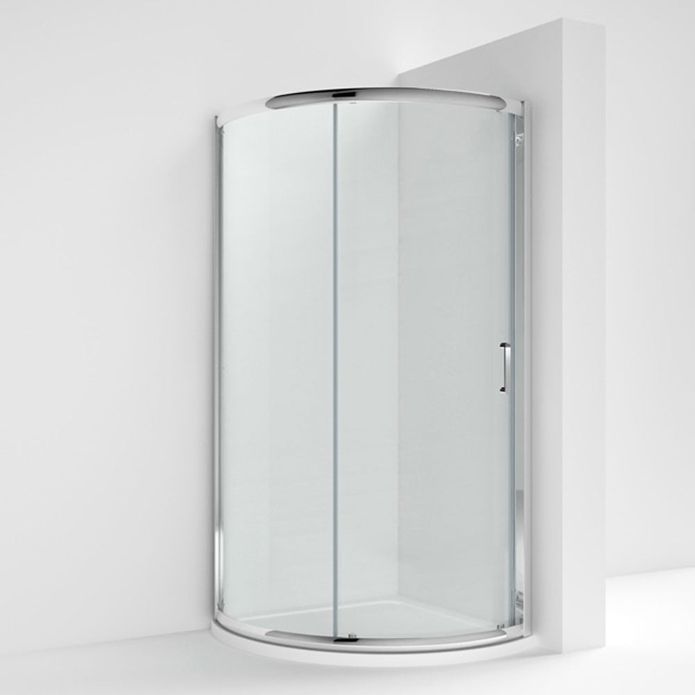 Nuie Pacific Chrome Single Entry Quadrant Shower Enclosure 860x860mm