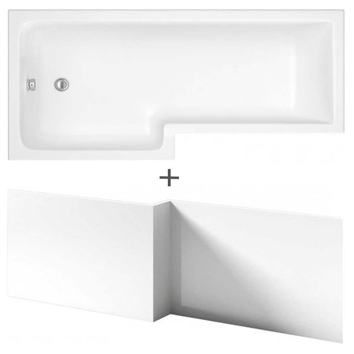 nuie-square-l-shape-single-ended-bath-lh-1498x855x705--front-panel-