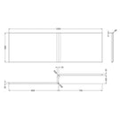 nuie-square-l-shape-single-ended-bath-rh-1598x855x705-front-panel-