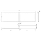 nuie-square-l-shape-single-ended-bath-rh-1695x855x705-front-panel-