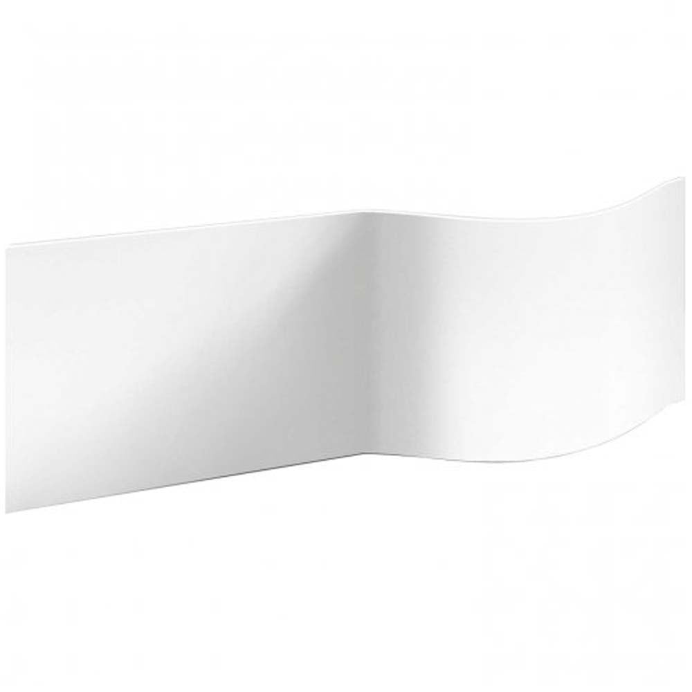 Nuie White Acrylic P-Shaped Shower Bath Front Panel 1700mm - WBP200