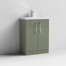 nuie-arno-compact-satin-green-600mm-floor-stading-2-door-vanity-unit--polymarble-basin-