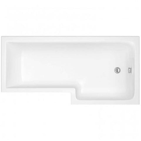Nuie Square L Shape Single Ended Bath RH 1695x855x705