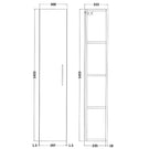 nuie-arno-charcoal-black-300mm-single-door-tall-unit---nvf661n-
