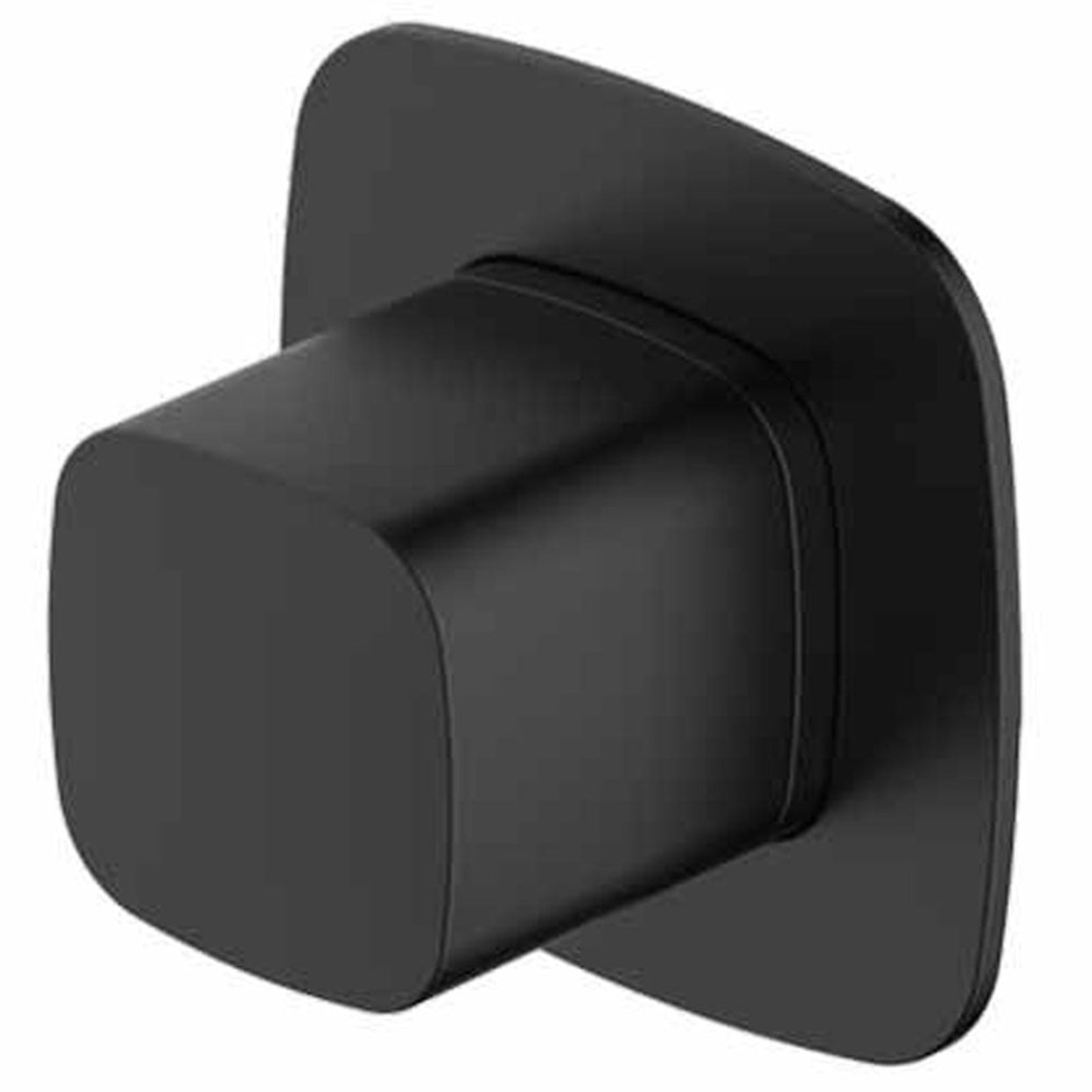 RAK Petit Square Matt Black Single Outlet Concealed Diverter