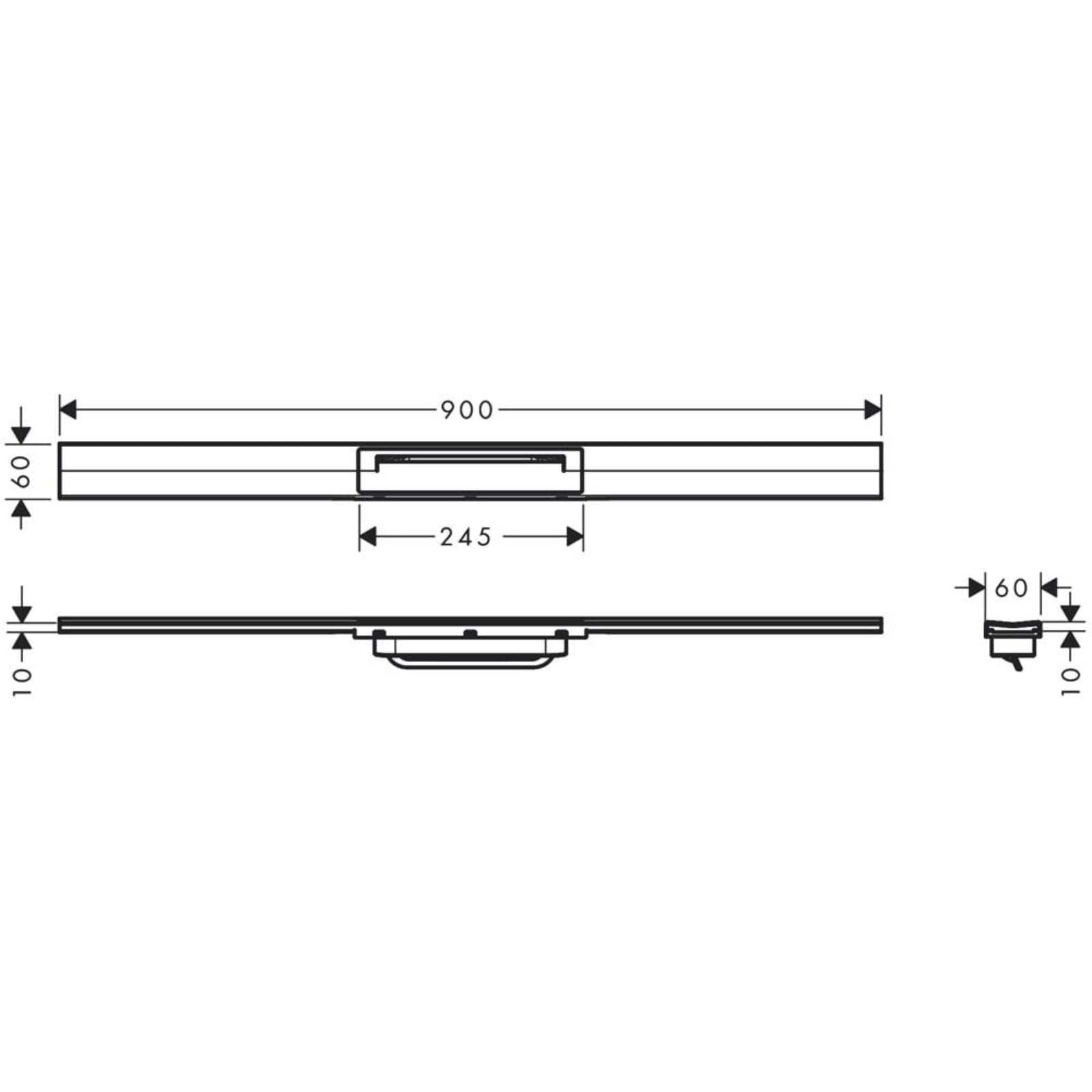 Hansgrohe RainDrain Flex 900mm Cuttable Shower Drain Finish Set