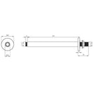 astini-chrome-round-ceiling-mounted-arm-250mm-
