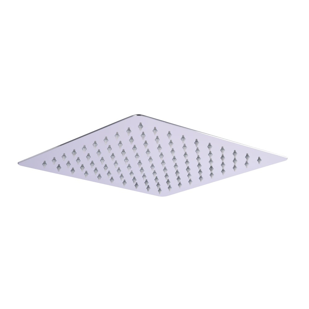 Astini Chrome Square Slimline Fixed Overhead Shower Head 250mm
