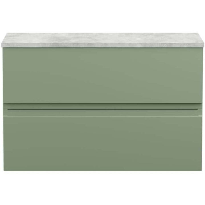 hudson-reed-urban-satin-green-800mm-wall-hung-2-drawer-unit--laminate-top-urb806lbg-