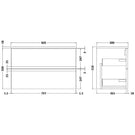 hudson-reed-urban-satin-green-800mm-wall-hung-2-drawer-unit--worktop-