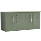 nuie-arno-satin-green-1200-wall-hung-4-door-vanity-unit--worktop-