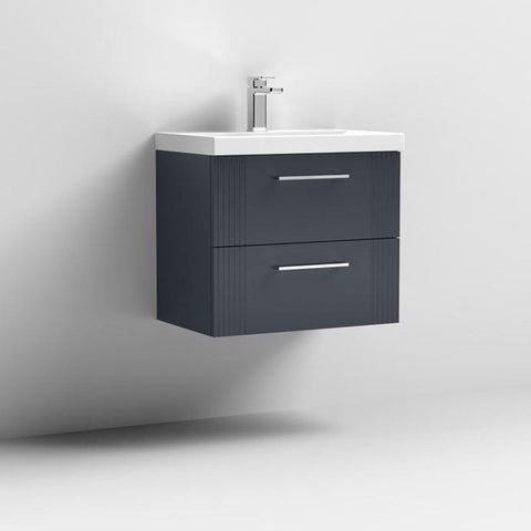 Nuie Deco 600mm Wall Hung 2-Drawer Vanity Unit & Basin