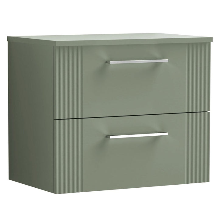 nuie-deco-satin-reed-green-600mm-wall-hung-2-drawer-vanity-unit--worktop-