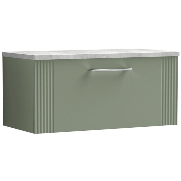 nuie-deco-satin-reed-green-800mm-wall-hung-single-drawer-vanity-unit--laminate-top-dpf896lbg-