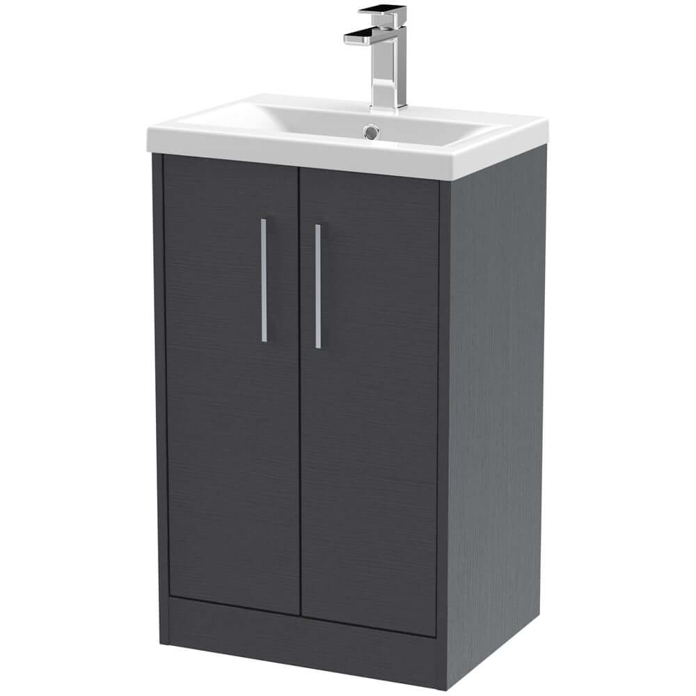 Hudson Reed Juno Floor Standing 2-Door Vanity Unit & Basin