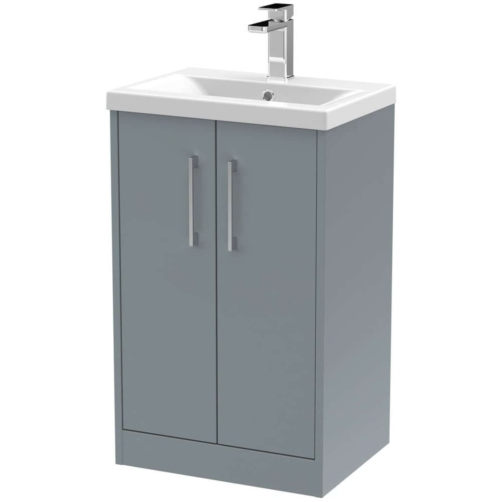 Hudson Reed Juno Floor Standing 2-Door Vanity Unit & Basin