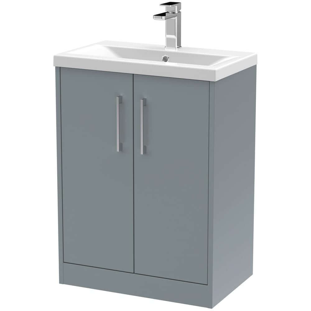 Hudson Reed Juno Floor Standing 2-Door Vanity Unit & Basin