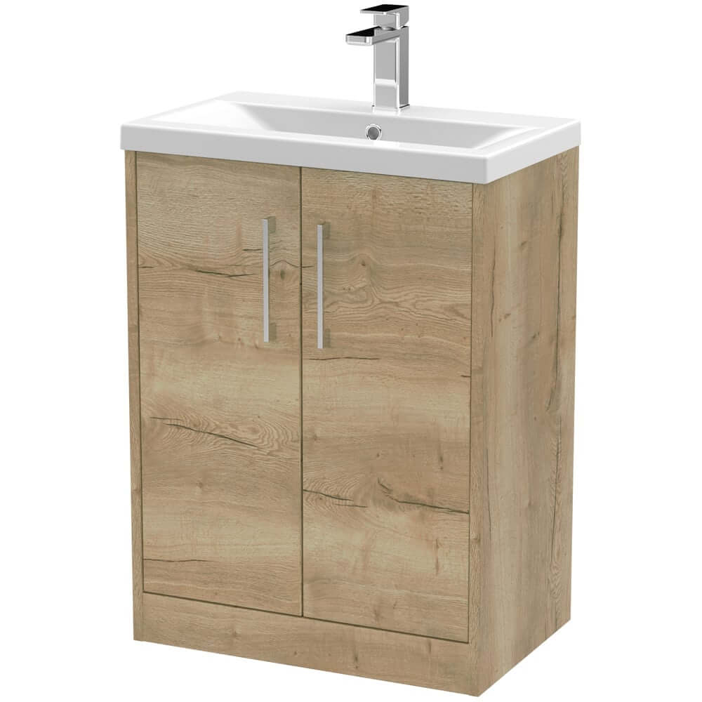 Hudson Reed Juno Floor Standing 2-Door Vanity Unit & Basin