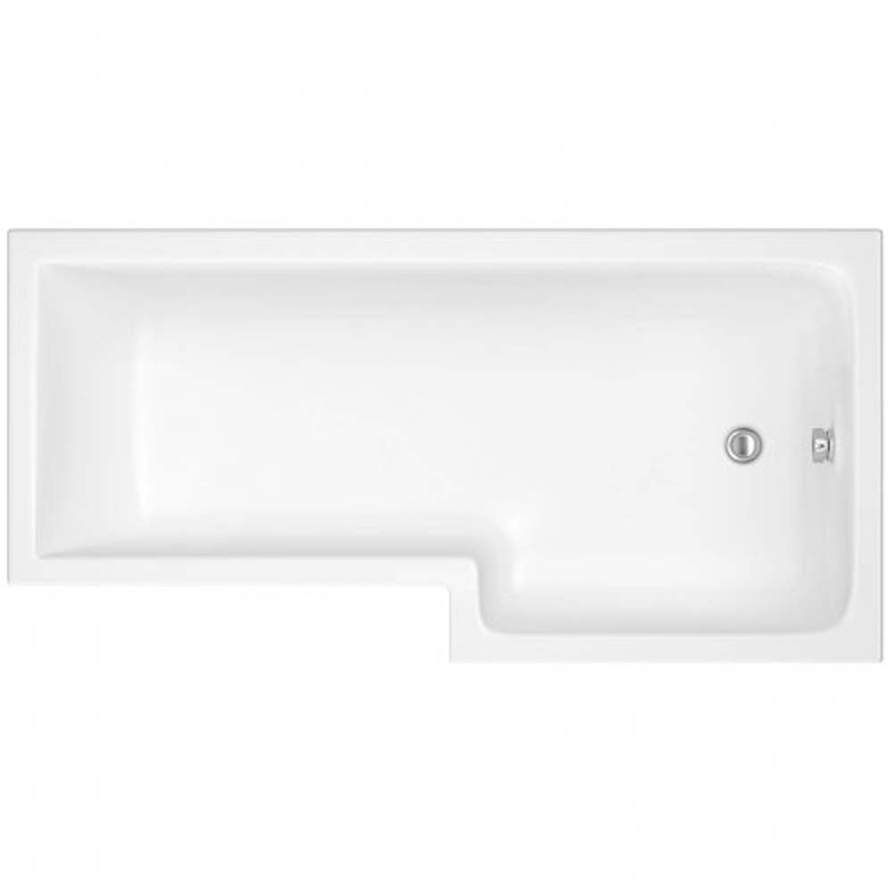 Nuie Square L Shape Single Ended Bath RH 1598x855x705