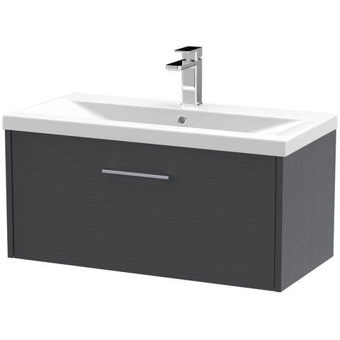 Hudson Reed Juno 800mm Wall Hung Single Drawer Vanity Unit with Basin