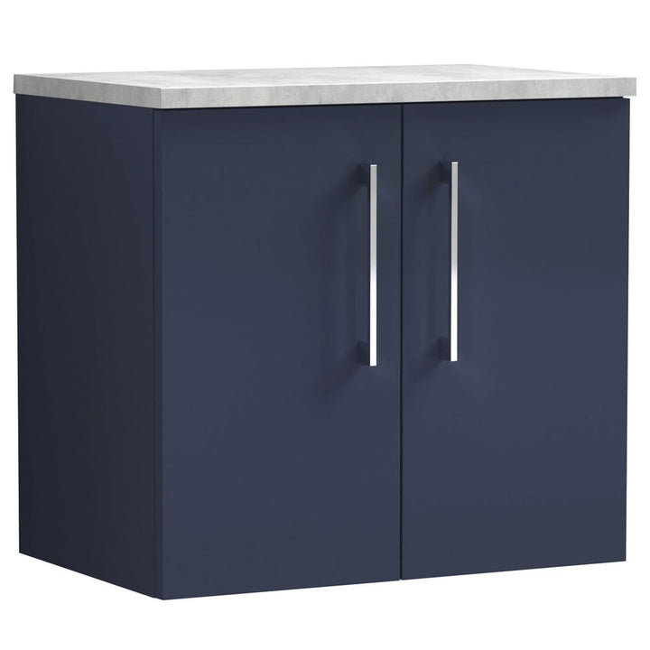 nuie-arno-electric-blue-600mm-wall-hung-2-door-vanity-unit--laminate-top-