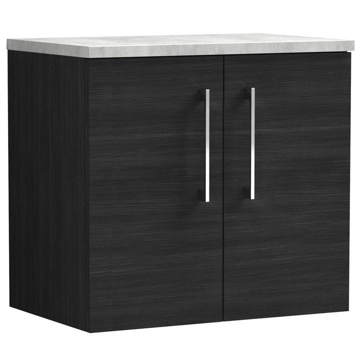 nuie-arno-charcoal-black-600mm-wall-hung-2-door-vanity-unit--laminate-top-
