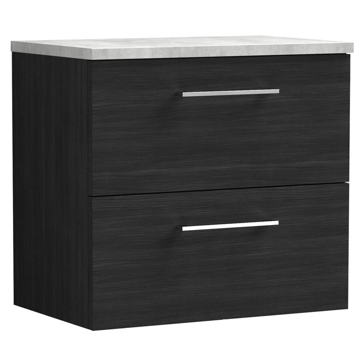 nuie-arno-charcoal-black-600mm-wall-hung-2-drawer-vanity-unit--laminate-top-