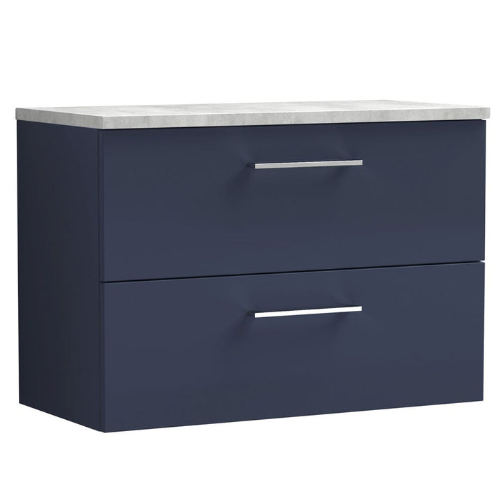 nuie-arno-electric-blue-800mm-wall-hung-2-drawer-vanity-unit--laminate-top-