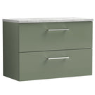 nuie-arno-satin-green-800mm-wall-hung-2-drawer-vanity-unit--laminate-top-arn826lbg-