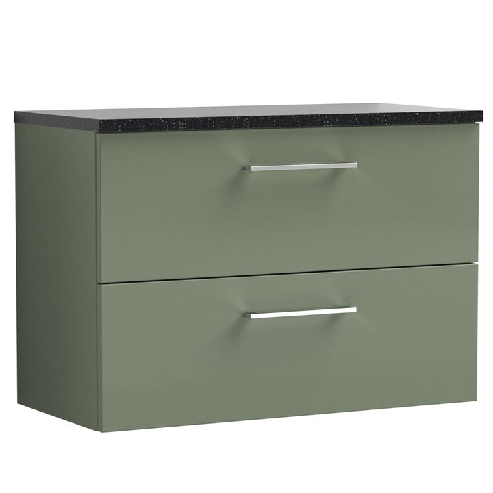 nuie-arno-satin-green-800mm-wall-hung-2-drawer-vanity-unit--laminate-top-arn826lsb-