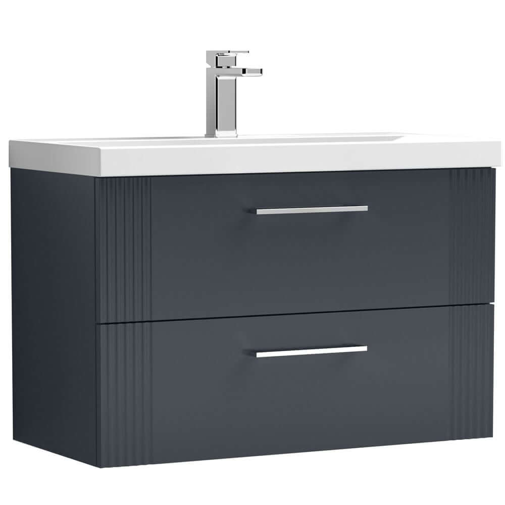 Nuie Deco Satin Wall Hung Vanity Unit & Basin